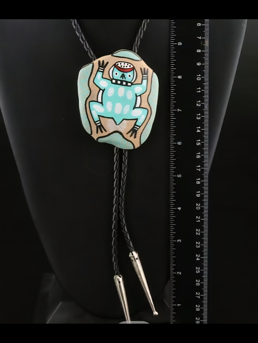 Vintage Hopi Native American Nuva Hongya Bolo Tie Handmade by R. Pela